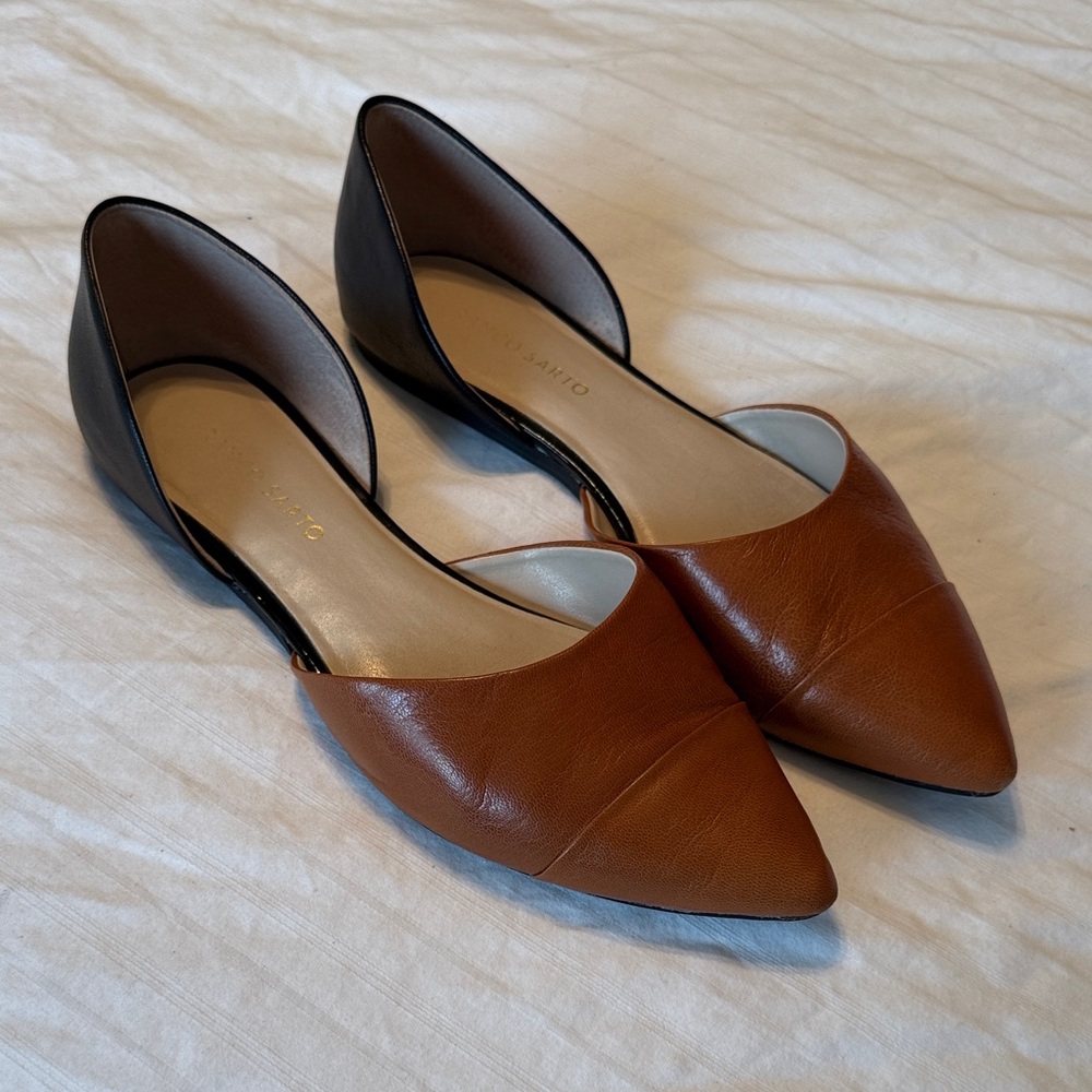 Franco Sarto Two-Tone Leather Flats